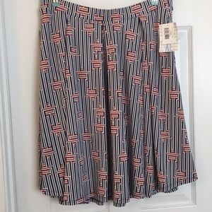 Patriotic Red, White & Blue, Stars & Stripes Skirt w/Pockets Sz XL NWT
